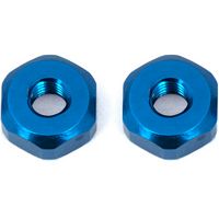 Associated RC10B6 Thumbscrews, blue aluminum (2)