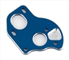 Associated RC10B6.1 Laydown/Layback Motor Plate, blue aluminum