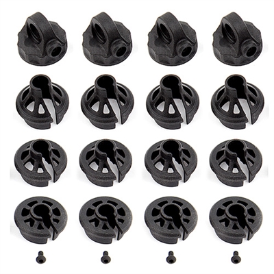 Associated RC10B6.1 Shock Caps and Spring Cups Set
