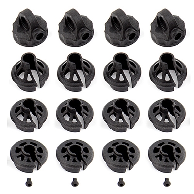 Associated 12mm Shock Caps and Spring Cups Set
