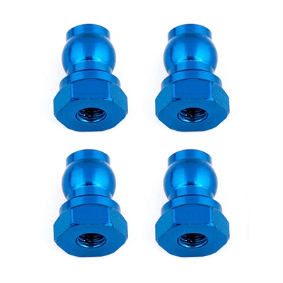 Associated RC10B6.1 Shock Bushings-10mm, blue aluminum (4)