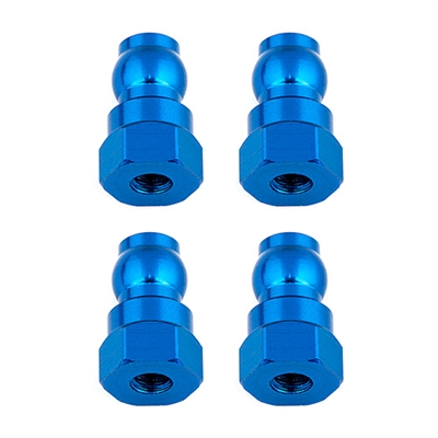 Associated RC10B6.1/SC6.1 Shock Bushings-12mm, blue aluminum (4)