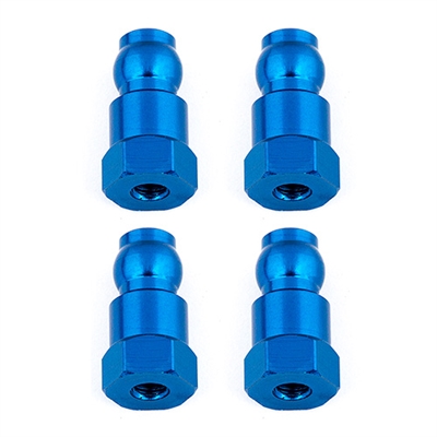 Associated RC10B6.1 Shock Bushings, 14mm, blue aluminum