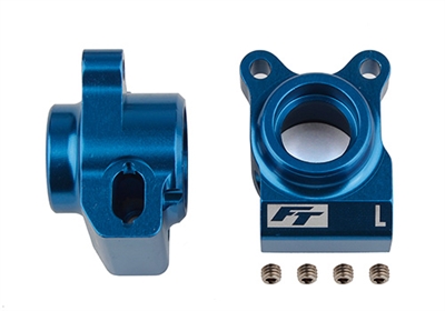 Associated RC10B6.4 FT Rear Hubs, blue aluminum