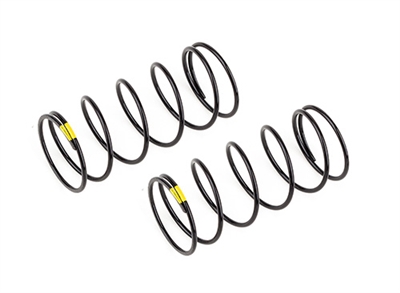 Associated RC10B6.4 13mm Front Shock Springs, yellow 3.8lb/in, L44, 6.5T, 1.2D