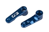 Associated RC10B6.4 FT Steering Bellcranks, blue aluminum