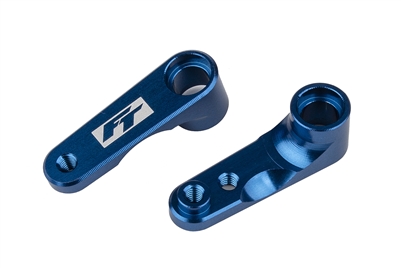 Associated RC10B6.4 FT Steering Bellcranks, blue aluminum