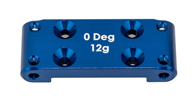 Associated RC10B6.4 Front Bulkhead, 0 deg. blue aluminum