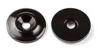 Associated Factory Team Wing Buttons, black aluminum (2)