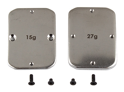 Associated B64 FT Steel Chassis Weights, 15g, 27g