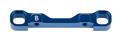 Associated RC10B74 Arm Mount B, blue aluminum