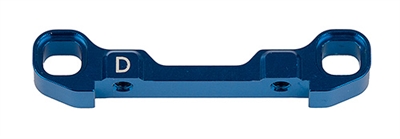 Associated RC10B74 Arm Mount D, blue aluminum