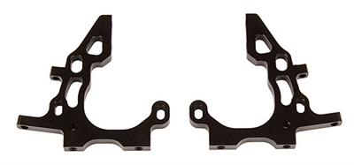 Associated RC10B74 Front Bulkhead, black aluminum