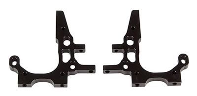 Associated RC10B74 Rear Bulkhead Set, black aluminum