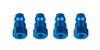 Associated RC10B74 10mm Shock Bushings, blue aluminum (4)