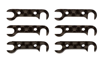 Associated RC10B74 FT Rear Hub Link Shim Set, graphite (3 pair)