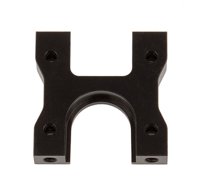 Associated RC10B74 Center Bulkhead, black aluminum