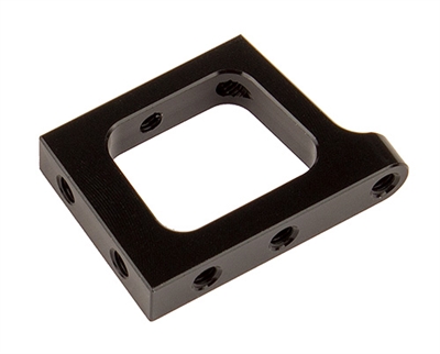 Associated RC10B74 Servo Mount, black aluminum