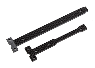 Associated RC10B74 Stiff Chassis Brace Set, carbon