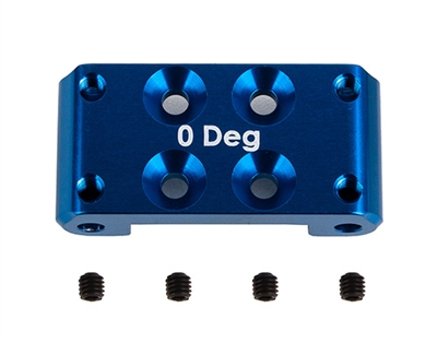 Associated RC10B7 FT Front Bulkhead, 0 deg., blue aluminum