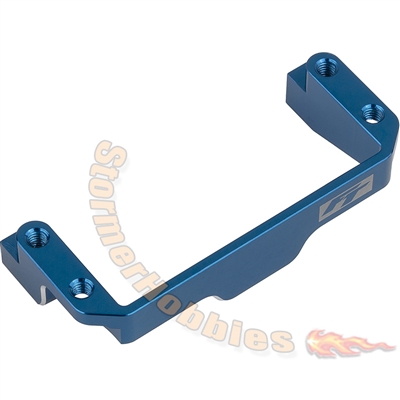 RC10B7 FT One-Piece Servo Mount, blue aluminum