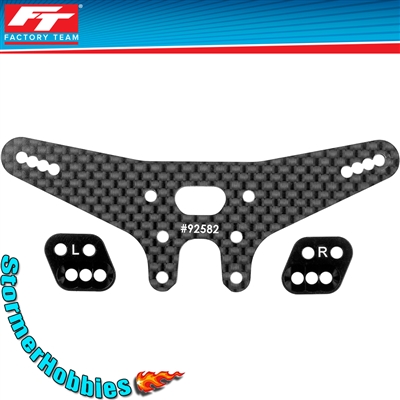 Associated RC10B7.1 Gull Dropper And Rear Shock Tower Set, -2mm