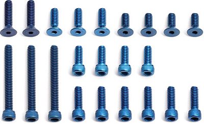 Associated B3 Screw Kit, Blue Aluminum 