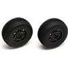 Associated SC10 Front Tires/Rims Combo, Black (2)