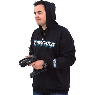 .Associated Zip Hoodie-Black, Small