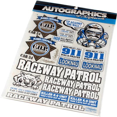 Autographics R.C. Cop Decal Sheet