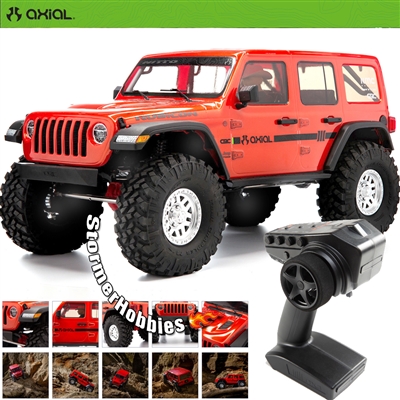 .Axial 1/10 SCX10 III Jeep JLU Wrangler RTR with Portal Axles, Orange body