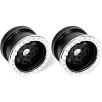 Axial Trail Ready HD 2.2" Beadlock" Idf Rims, Chrome/Black (2)