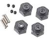 Axial AX10 Scorpion Cast Aluminum Black Hex Hubs (4)