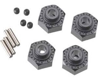 Axial AX10 Scorpion Cast Aluminum Black Hex Hubs (4)