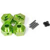 Axial AX10 Scorpion 12mm Machined Aluminum Green Hex Hubs (4)