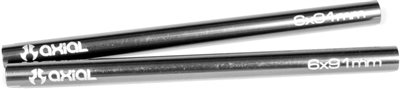 Axial SCX10 Threaded Aluminum Pipe, 6 x 91mm, Grey (2)