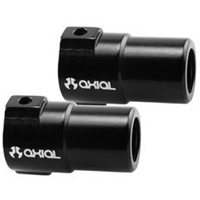 Axial XR10 Aluminum Straight Axle Adapter Set, Black (2)