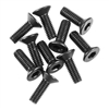 Axial SCX10 II M2.6x8mm Hex Socket Flat Head Screws, black (10)