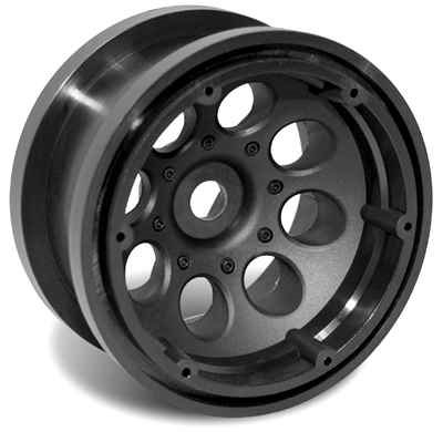 Axial 2.2" 8 Hole Beadlock Rims, Black (2)