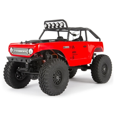 Axial SCX24 Deadbolt 4wd 1/24th Brushed RTR Rock Crawler with red body