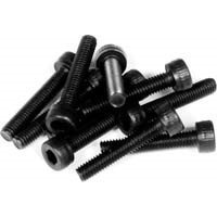 Axial AX10 Scorpion Screws, 3 x 16mm Cap Head, Black (10)