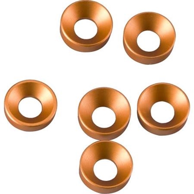 Axial AX10 Scorpion Cone Washers, Orange, 3 x 6.9 x 2mm (10)