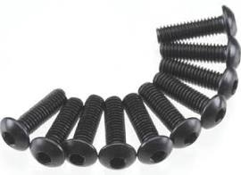 Axial Hex Socket Button Head Screws- 3 x 10mm, Black (10)