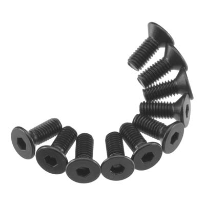 Axial Hex Socket Flat Head Screws-3 x 8mm, Black