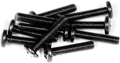 Axial AX10 Scorpion Screws, 3 x 15mm Button Head Machine,Black (10)