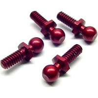 CRC 4-40 Ball Studs, Red (4)