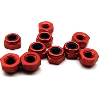 CRC 4-40 Mini Lock Nuts, Red (10)