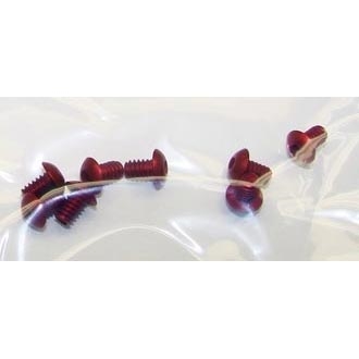 CRC 4-40 x 3/16" Button Head Red Aluminum Screws (8)