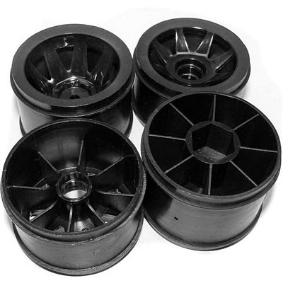 CRC F1 Promount Rims for RT1 Rubber Tires, black (4)