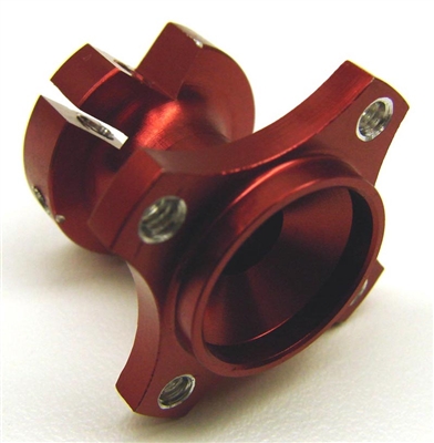 CRC GENX10 Clamping Left Hub, red aluminum